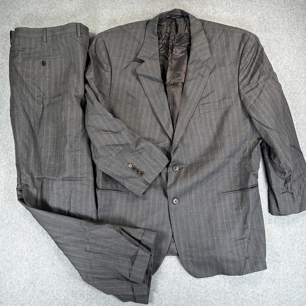 Brooks Brothers 1818 Madison Suit Mens Blazer 48 Pants 43x28 Gray Wool 2 Piece